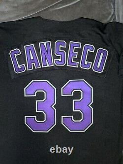 JOSE CANSECO Russell Athletic AUTHENTIC TAMPA BAY DEVIL RAYS Black Jersey 44 NWT