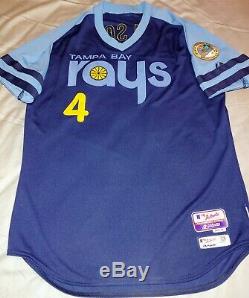 Jamie Nelson Tampa Bay Rays Turn Back The Clock Autographed Jersey Set MLB COA