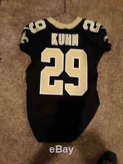 John Kuhn game used jersey new orleans saints green bay packers