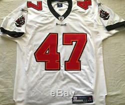 John Lynch Tampa Bay Buccaneers white Reebok authentic 2002 game model 47 jersey