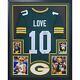 Jordan Love Framed Signed Jersey Beckett Autographed Green Bay Packers 4p