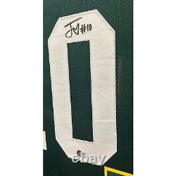 Jordan Love Framed Signed Jersey Beckett Autographed Green Bay Packers 4P