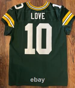 Jordan Love Green Bay Packers Nike Vapor Elite Jersey Size 44/L Not Available
