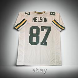 Jordy Nelson Green Bay Packers Autographed Custom Football Jersey coa (XL)