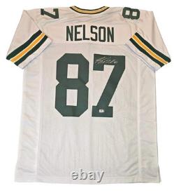 Jordy Nelson Green Bay Packers Autographed Custom Football Jersey coa (XL)
