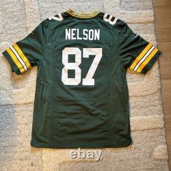 Jordy Nelson Reebok Green Bay Packers NFL Authentic On-Field NWT Home Jersey