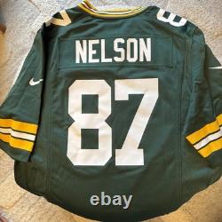 Jordy Nelson Reebok Green Bay Packers NFL Authentic On-Field NWT Home Jersey