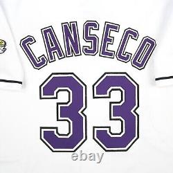Jose Canseco 1999 Tampa Bay Devil Rays Men's Home White Throwback Jersey
