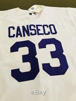 Jose Canseco Authentic Russell Tampa Bay Devil Rays Jersey 44 L Large NEW RARE