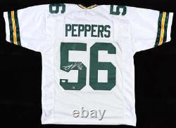 Julius Peppers Signed Green Bay Custom Autographed White Football Jersey