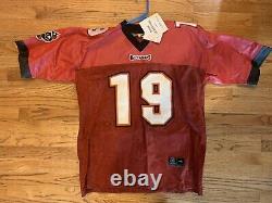 KEYSHAWN JOHNSON TAMPA BAY BUCS LEATHER JERSEY JEFF HAMILTON'99 with TAGS SZ M