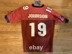 KEYSHAWN JOHNSON TAMPA BAY BUCS LEATHER JERSEY JEFF HAMILTON'99 with TAGS SZ M
