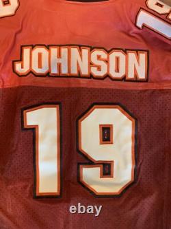 KEYSHAWN JOHNSON TAMPA BAY BUCS LEATHER JERSEY JEFF HAMILTON'99 with TAGS SZ M