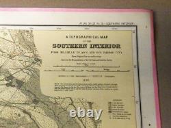 LARGE 3-ft Linen-Backed Original Antique Map Southern Interior New Jersey 1888