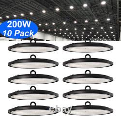 LED High Bay Light UFO 200W 6500K Shop Light Fixture Industrial Warehouse Light