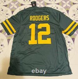LIMITED Nike Aaron Rodgers Green Bay Packers 50s Classic Game Jersey size Large