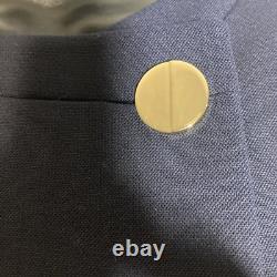 LK Bennett 8 jacket bay blue double breasted Sloane wool blend stretch boxy new