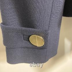 LK Bennett 8 jacket bay blue double breasted Sloane wool blend stretch boxy new