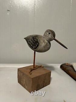 Lot Of 6 Vintage Newport, New Jersey Signed Duck Decoys Shorebirds Delaware Bay