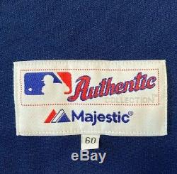 Majestic AUTHENTIC 60 4XL TAMPA BAY RAYS TBTC BLUE ON FIELD Jersey RARE