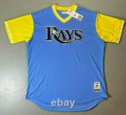 Majestic Authentic Collection Tampa Bay Rays Retro / Throwback Jersey Sz 52 XXL