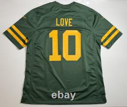 Medium Jordan Love #10 Nike Game Jersey Color Rush Green Bay Packers Authentic