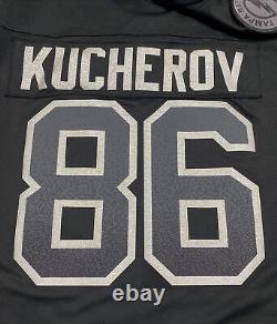 Men Tampa Bay Lightening Fantastics Hockey Jersey #86 KUCHEROV Black Silver 2XL