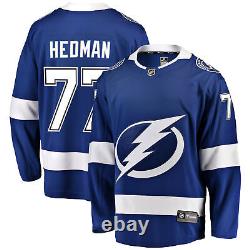 Men's Fanatics Branded Victor Hedman Blue Tampa Bay Lightning Home Premier