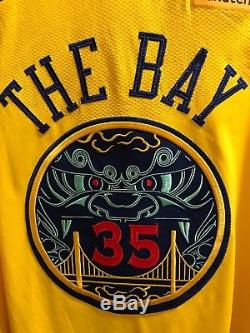 Men's Golden State Warriors The Bay Kevin Durant Nike City Authentic Jersey L