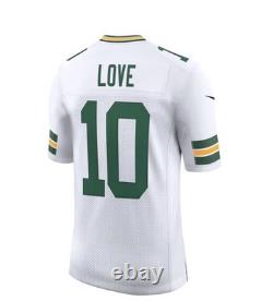 Men's Green Bay Packers Jordan Love #10 Nike White Vapor Limited Jersey