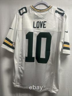 Men's Green Bay Packers Jordan Love #10 Nike White Vapor Limited Jersey