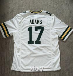 Men's Green Bay Packers Nike White Game Jersey Davante Adams #17 Size XL