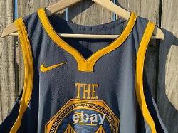Men's Nike NBA Klay Thompson The Bay City VaporKnit Authentic Jersey AH6209-430