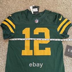 Men's Size 40 Aaron Rodgers Throwback Green Bay Packers Nike Vapor Elite Jersey