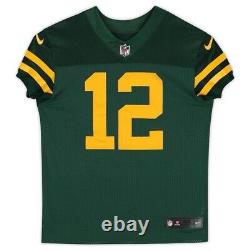 Men's Size 40 Aaron Rodgers Throwback Green Bay Packers Nike Vapor Elite Jersey