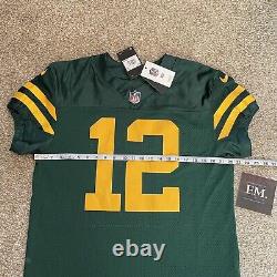 Men's Size 44 Aaron Rodgers Throwback Green Bay Packers Nike Vapor Elite Jersey