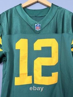 Men's Size 44 Aaron Rodgers Throwback Green Bay Packers Nike Vapor Elite Jersey