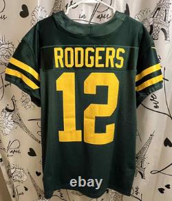 Men's Size 44 Aaron Rodgers Throwback Green Bay Packers Nike Vapor Elite Jersey