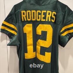 Men's Size 44 Aaron Rodgers Throwback Green Bay Packers Nike Vapor Elite Jersey