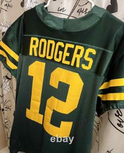 Men's Size 44 Aaron Rodgers Throwback Green Bay Packers Nike Vapor Elite Jersey