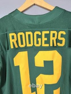 Men's Size 44 Aaron Rodgers Throwback Green Bay Packers Nike Vapor Elite Jersey