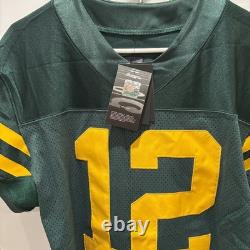 Men's Size 44 Aaron Rodgers Throwback Green Bay Packers Nike Vapor Elite Jersey