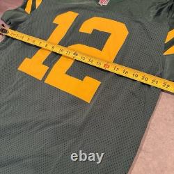 Men's Size 44 Aaron Rodgers Throwback Green Bay Packers Nike Vapor Elite Jersey