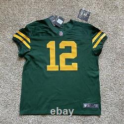 Men's Size 52 Aaron Rodgers Throwback Green Bay Packers Nike Vapor Elite Jersey