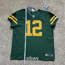 Men's Size 52 Aaron Rodgers Throwback Green Bay Packers Nike Vapor Elite Jersey