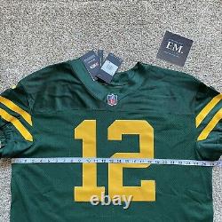 Men's Size 52 Aaron Rodgers Throwback Green Bay Packers Nike Vapor Elite Jersey