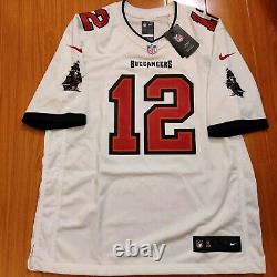 Mens Nike Tom Brady Tampa Bay Buccaneers White On-Field NFL Game Jersey sz. L NWT