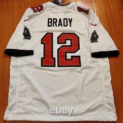 Mens Nike Tom Brady Tampa Bay Buccaneers White On-Field NFL Game Jersey sz. L NWT