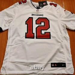 Mens Nike Tom Brady Tampa Bay Buccaneers White On-Field NFL Game Jersey sz. L NWT