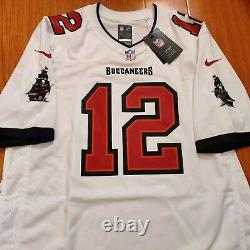 Mens Nike Tom Brady Tampa Bay Buccaneers White On-Field NFL Game Jersey sz. L NWT